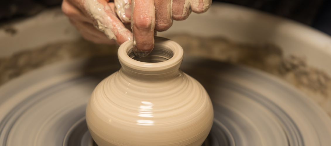Visite d'un atelier/exposition de poterie